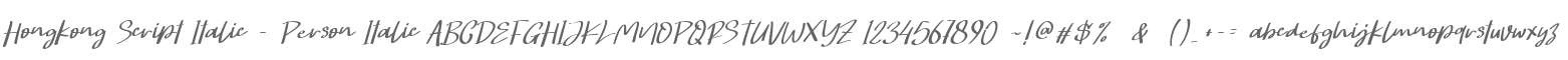 Hongkong Script Italic - Person