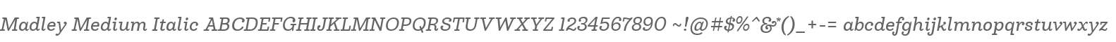 Madley Medium Italic