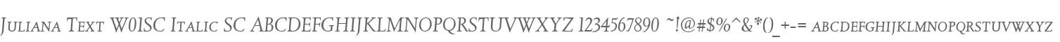 Juliana Text W01SC Italic SC