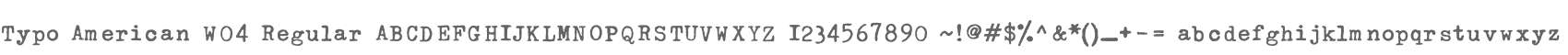 Typo American W04 Regular
