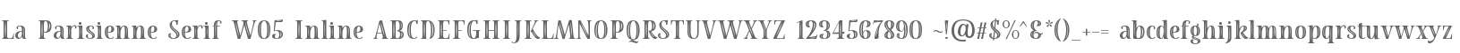 La Parisienne Serif W05 Inline