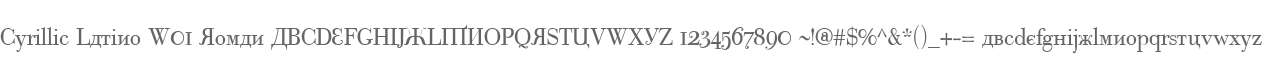 Cyrillic Latino W01 Roman