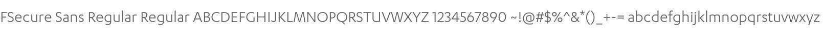 FSecure Sans Regular Regular