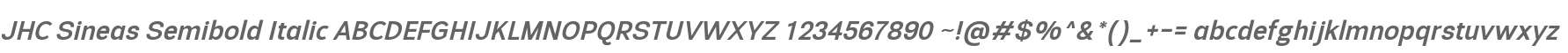 JHC Sineas Semibold