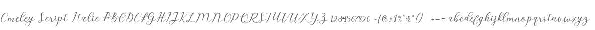 Emeley Script Italic