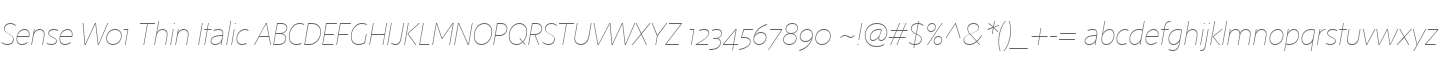 Sense W01 Thin Italic