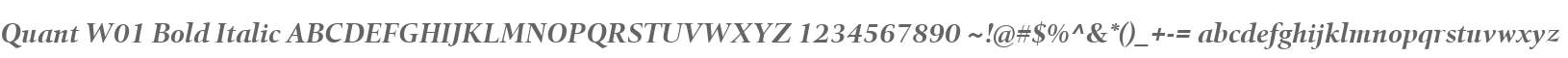 Quant W01 Bold Italic