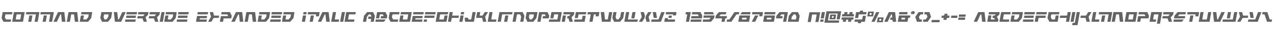 Command Override Expanded Italic