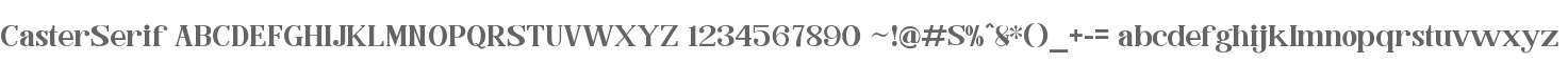 Caster Serif