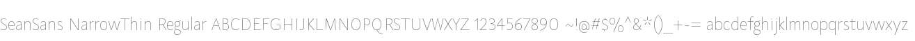 SeanSans NarrowThin Regular