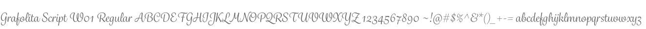 Grafolita Script W01 Regular