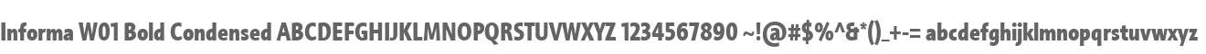 Informa W01 Bold Condensed