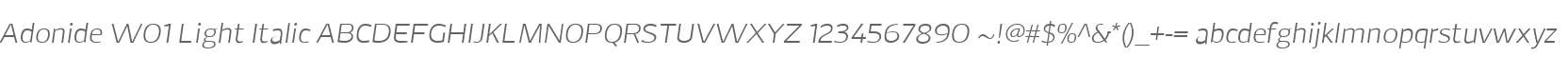 Adonide W01 Light Italic