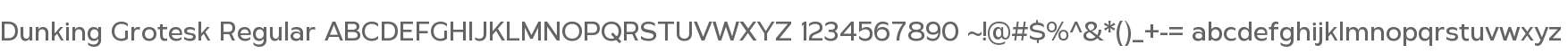Dunking Grotesk