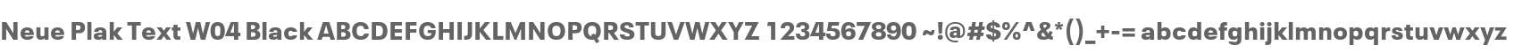 Neue Plak Text W04 Black