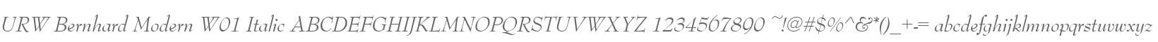 URW Bernhard Modern W01 Italic
