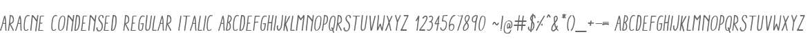 Aracne Condensed Regular Italic V1