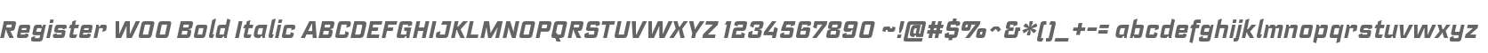 Register W00 Bold Italic
