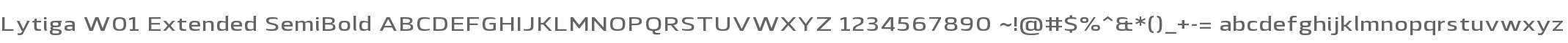 Lytiga W01 Extended SemiBold