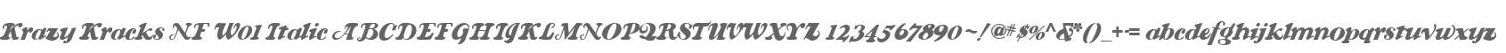 Krazy Kracks NF W01 Italic