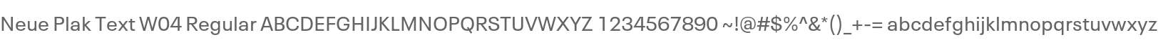 Neue Plak Text W04 Regular