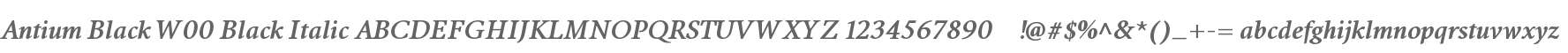 Antium Black W00 Black Italic