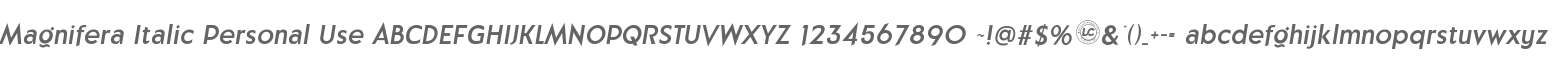 Magnifera Italic Personal Use