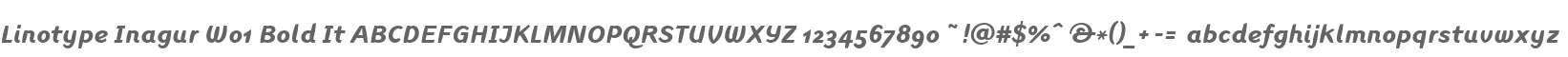 Linotype Inagur W01 Bold It