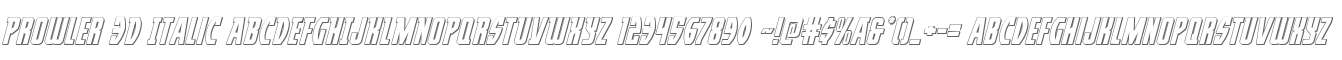 Prowler 3D Italic