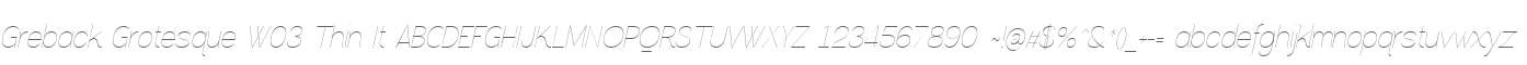 Greback Grotesque W03 Thin It
