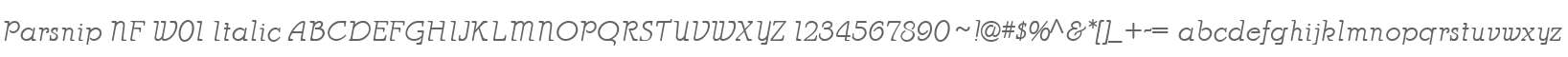 Parsnip NF W01 Italic