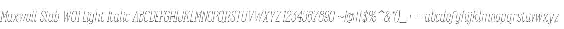 Maxwell Slab W01 Light Italic