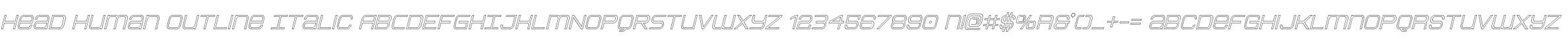 Head Human Outline Italic