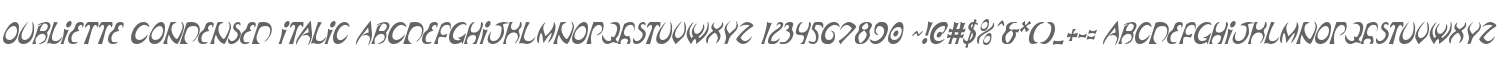 Oubliette Condensed Italic