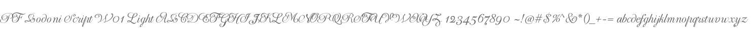 PF Bodoni Script W01 Light