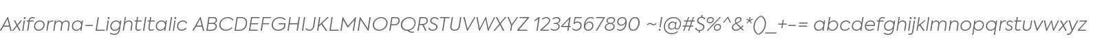 Axiforma Light Italic