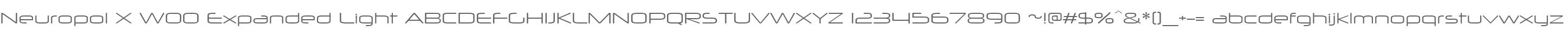 Neuropol X W00 Expanded Light