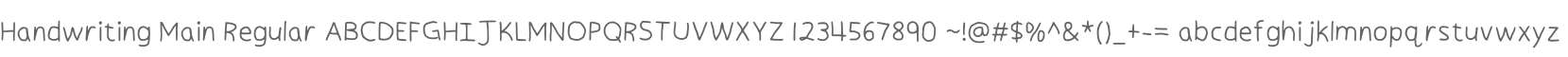 Handwriting Main Regular