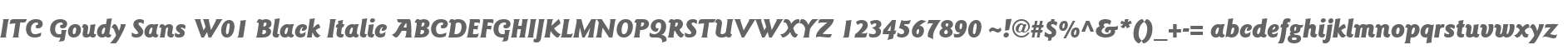 ITC Goudy Sans W01 Black Italic