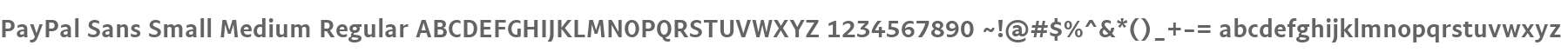 PayPal Sans Small Medium Regular