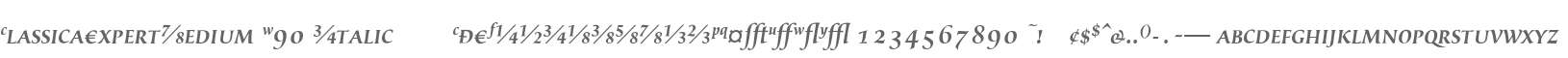 ClassicaExpertMedium W90 Italic