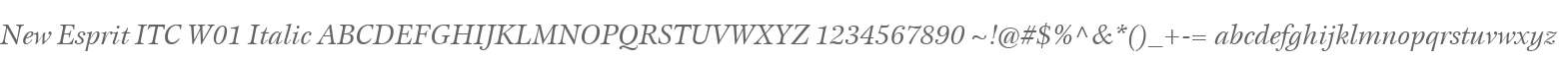 New Esprit ITC W01 Italic