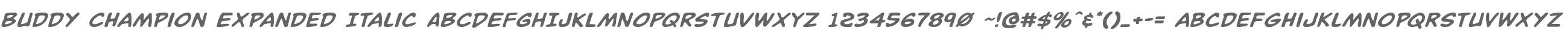 Buddy Champion Expanded Italic