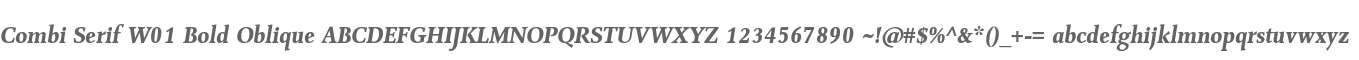 Combi Serif W01 Bold Oblique