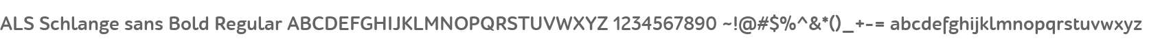 ALS Schlange sans Bold Regular