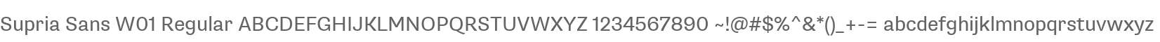 Supria Sans W01 Regular