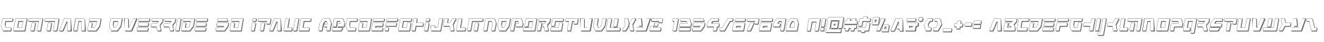 Command Override 3D Italic