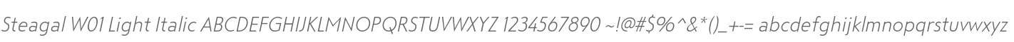 Steagal W01 Light Italic