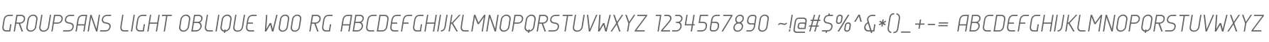 GroupSans Light Oblique W00 Rg