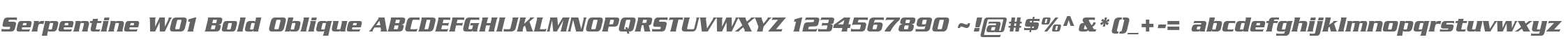 Serpentine W01 Bold Oblique